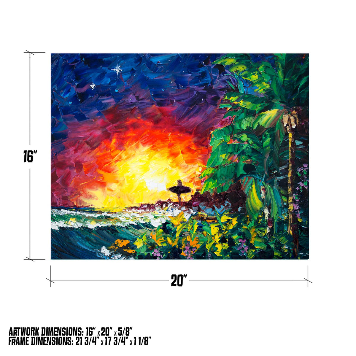 The Veiled Cove vol.1 – Original Palette Knife Surfer Girl Oil Painting