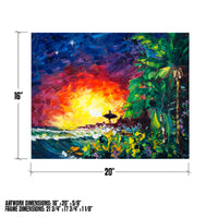 The Veiled Cove vol.1 – Original Palette Knife Surfer Girl Oil Painting