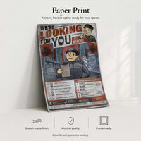 We’re Looking for You archival paper print featuring Lt. Croy and the First Order