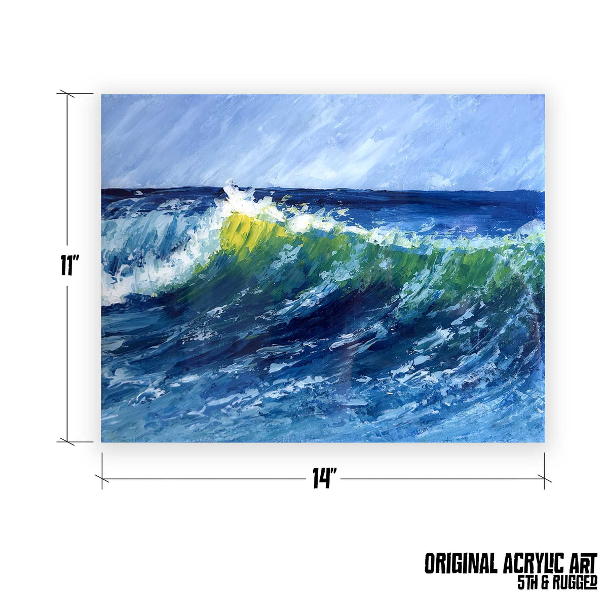 When the Wave Breathes In – Original Oil on Canvas Board