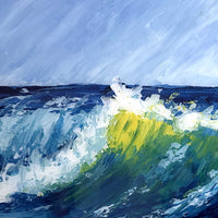 When the Wave Breathes In – Original Oil on Canvas Board