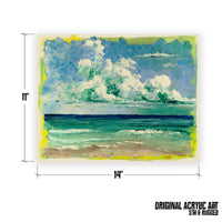 Where Blue Meets Green – Original Oils on Canvas Board