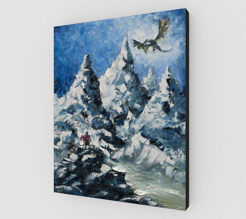 Skyrim Dragon Inspired Art Canvas | 5th & Rugged