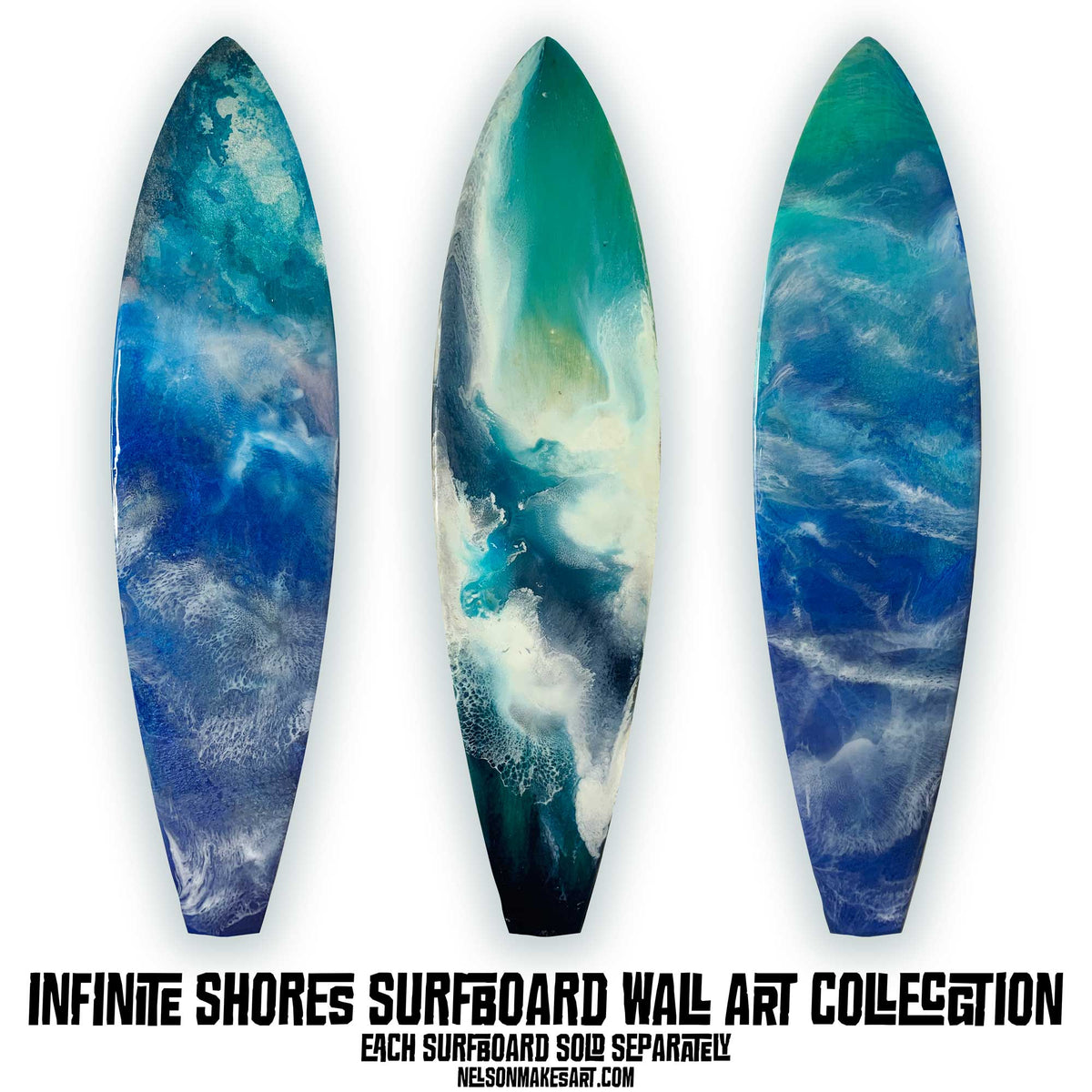 Infinite Shores Surfboard Wall Art