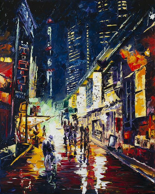 Asian City Street Orient Art Canvas Painting by 5th & Rugged