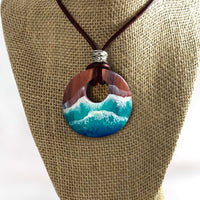 Castaway Wood Pendant Necklace - Round