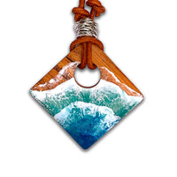 Castaway Wood Pendant Necklace - Diamond