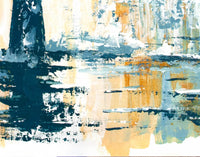 Minimalist beach house décor of whale tail or mermaid painted on blue and brown zen background