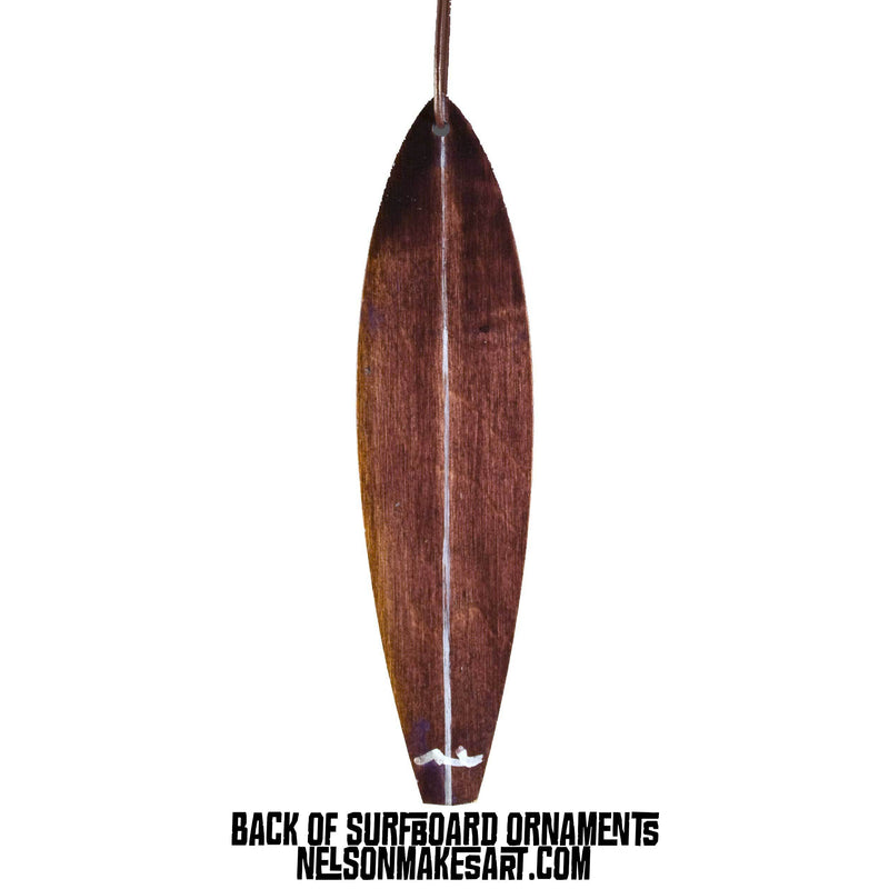 Surfer wooden surfboard ornaments by 5th & Rugged