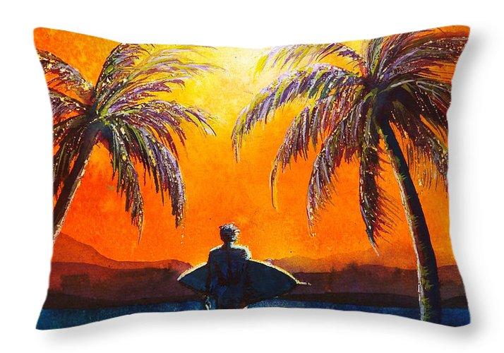 Sunset Surfer - Throw Pillow