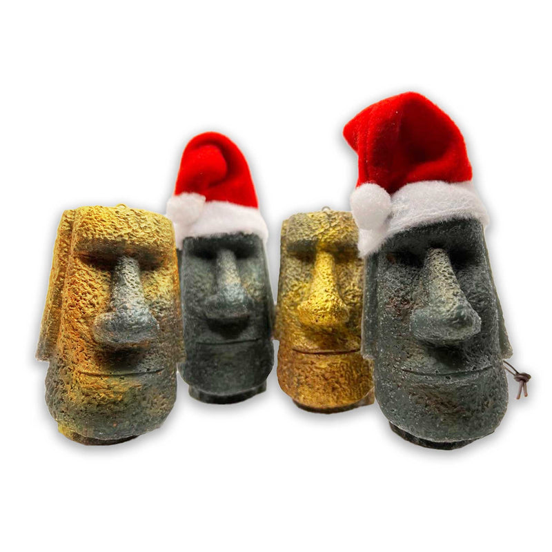 Mini-Moai Holiday Ornaments